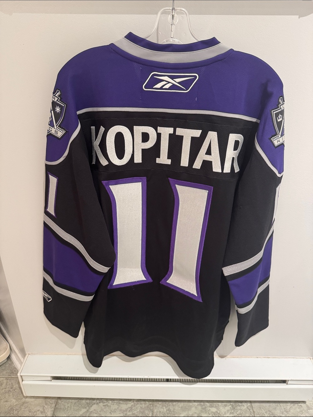 CCM Black & Purple Kopitar #11 Men's Hockey Jersey